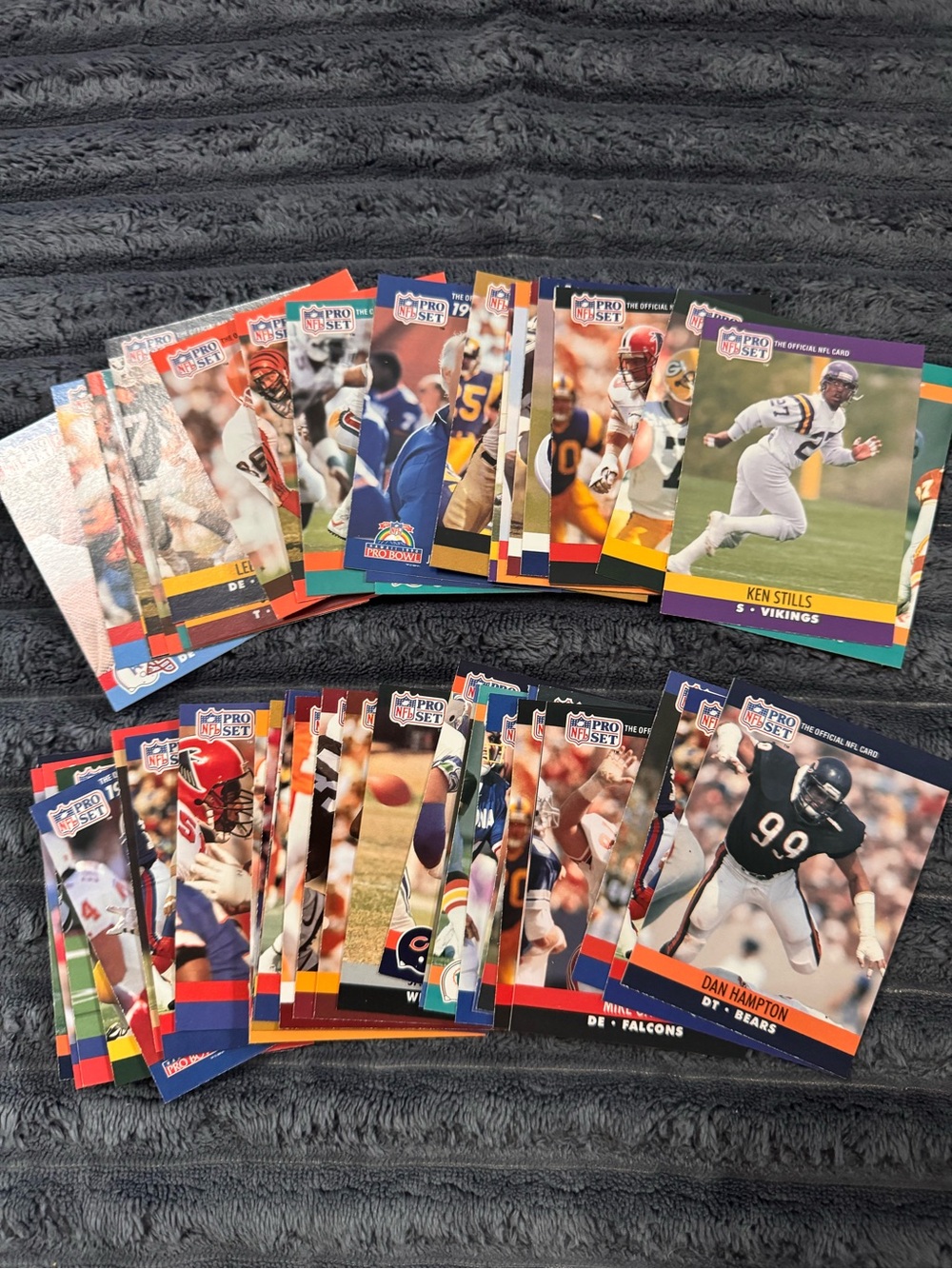 Vintage 1990 NFL Pro Set Bulk Lot Football Cards - 50 Cards MINT CONDITION